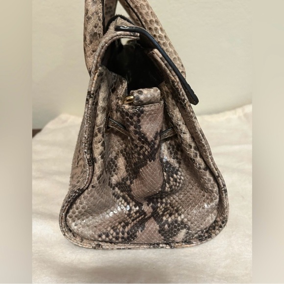 Jimmy🔥 Choo Brown PYTHON Skin Satchel🔥 - Picture 10 of 14